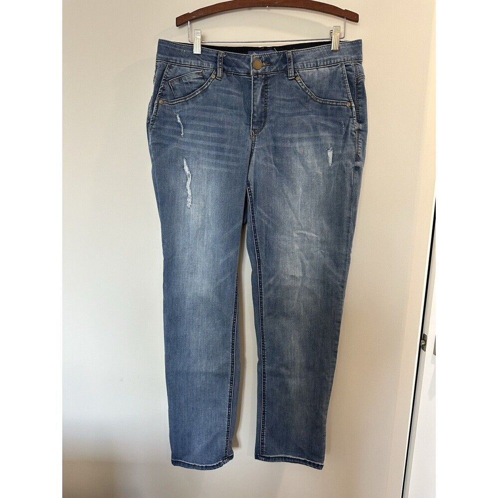 Democracy Ab Solution 16w Jeggings Button Zipper Pockets Distressed